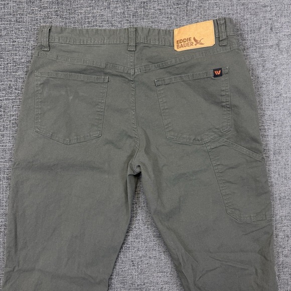 Eddie Bauer Utility Pants Men's 34x32 (36x30) Green Stretch Canvas Ultra Durable - Picture 7 of 10
